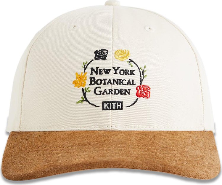 Kith x New York Botanical Garden Twill Aaron Cap With Suede Brim 'Sandrift'