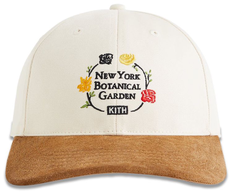 Kith x New York Botanical Garden Twill Aaron Cap With Suede Brim Sandrift