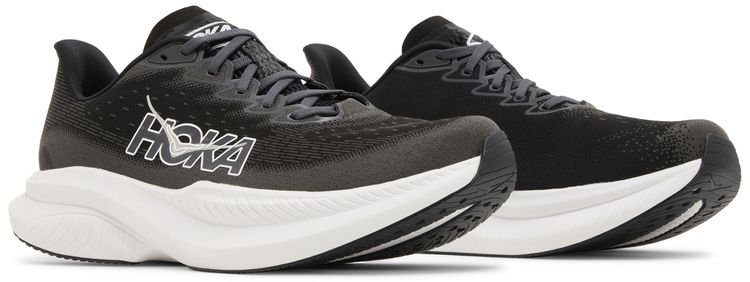 HOKA Mach 6 Wide Black White