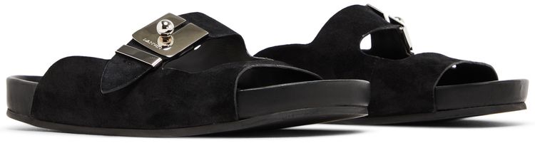 Lanvin Buckle Slides Black