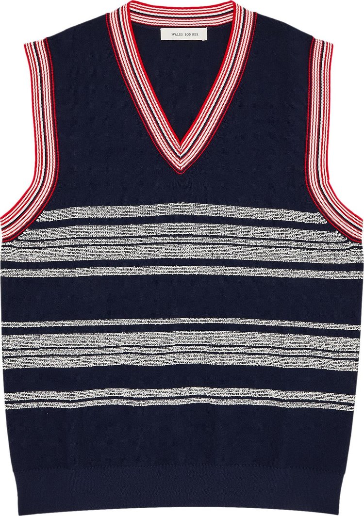 Wales Bonner Shade Vest NavyRedWhite