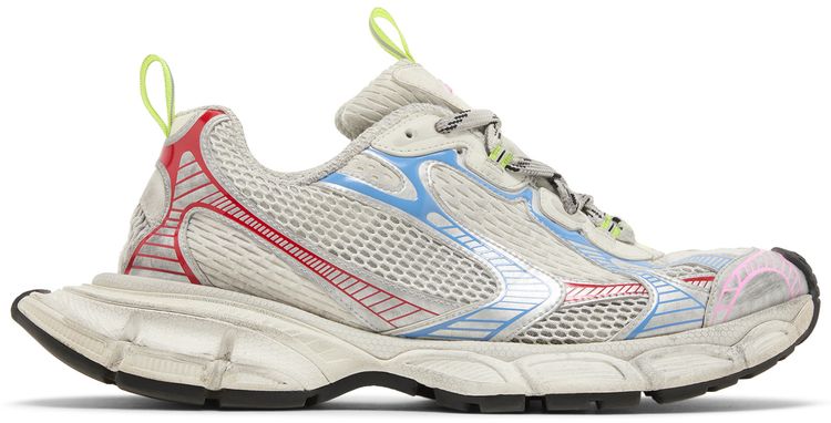 Balenciaga 3XL Sneaker Worn Out   White Blue Red