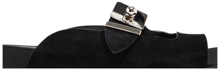 Lanvin Buckle Slides Black