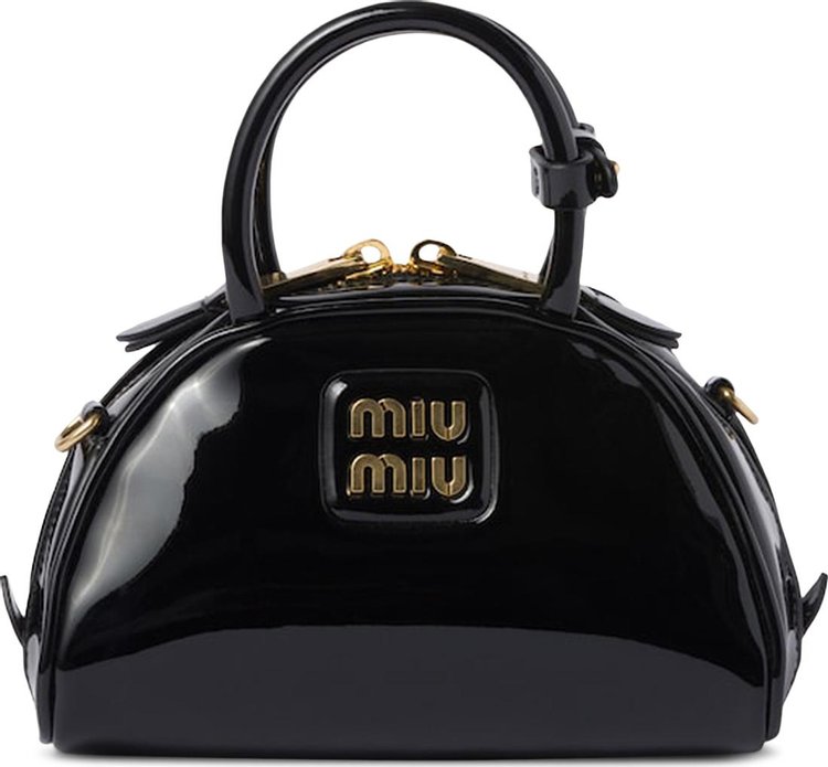 Miu Miu Vernice Miniborse Handbag Black