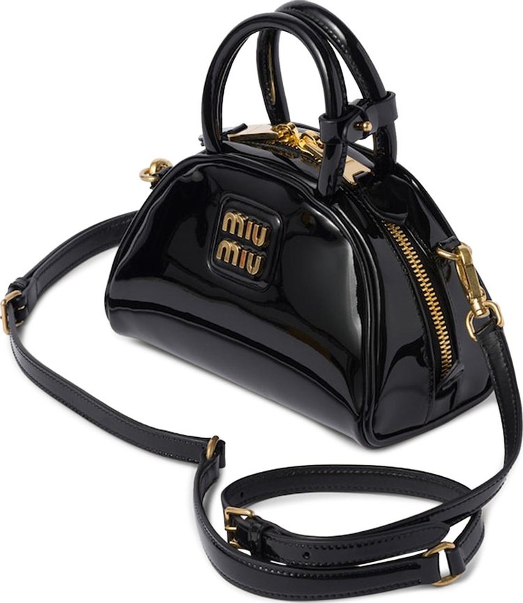 Miu Miu Vernice Miniborse Handbag Black