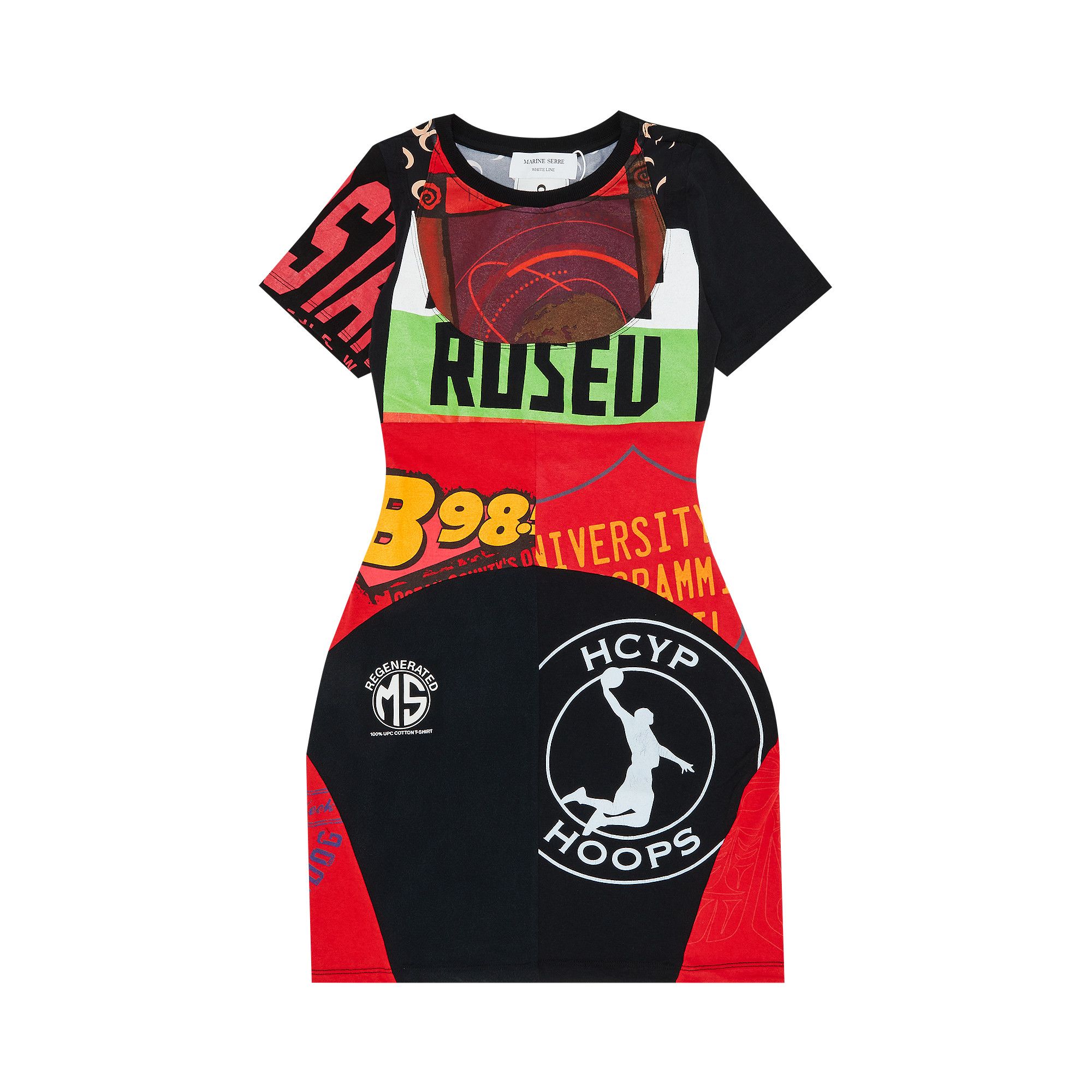 Buy Marine Serre Regenerated Graphic T-Shirt Mini Dress 'Red