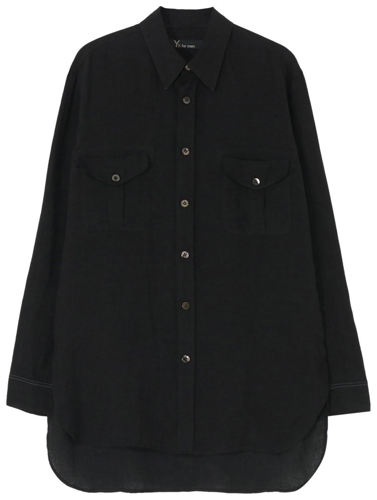 Ys Lawn Out Pocket Shirt Black