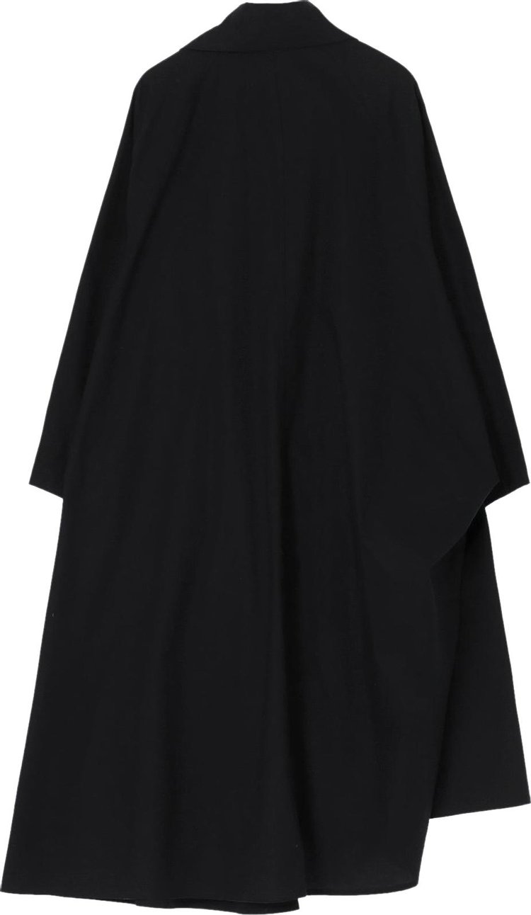 Yohji Yamamoto Stole Detail Draped Dress Black