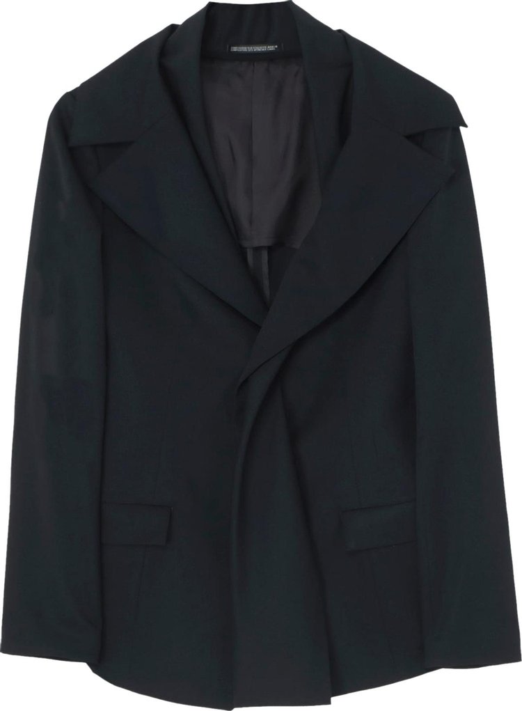 Yohji Yamamoto Stole Detail Single Jacket 'Black'