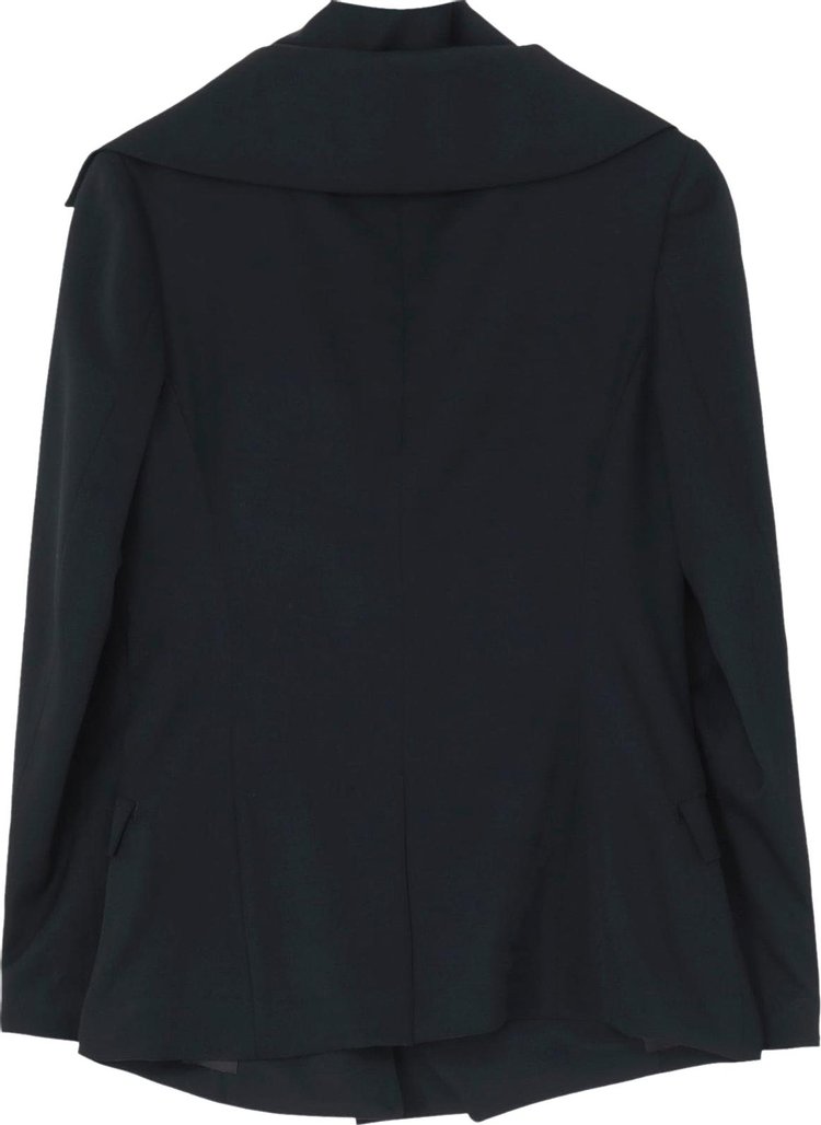 Yohji Yamamoto Stole Detail Single Jacket Black