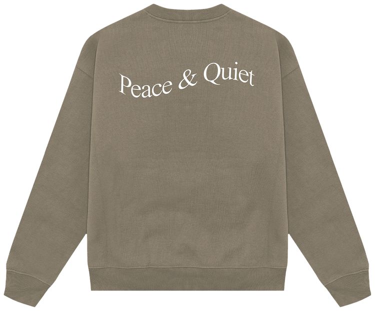 Museum of Peace  Quiet Wordmark Crewneck Clay