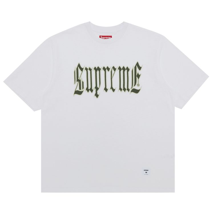 Supreme Old English Short Sleeve Top White