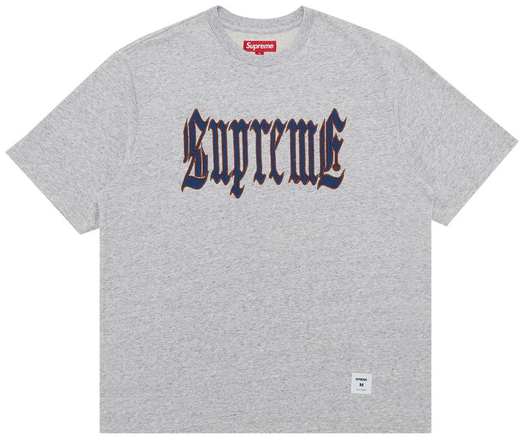 Supreme Old English Short Sleeve Top Heather Grey