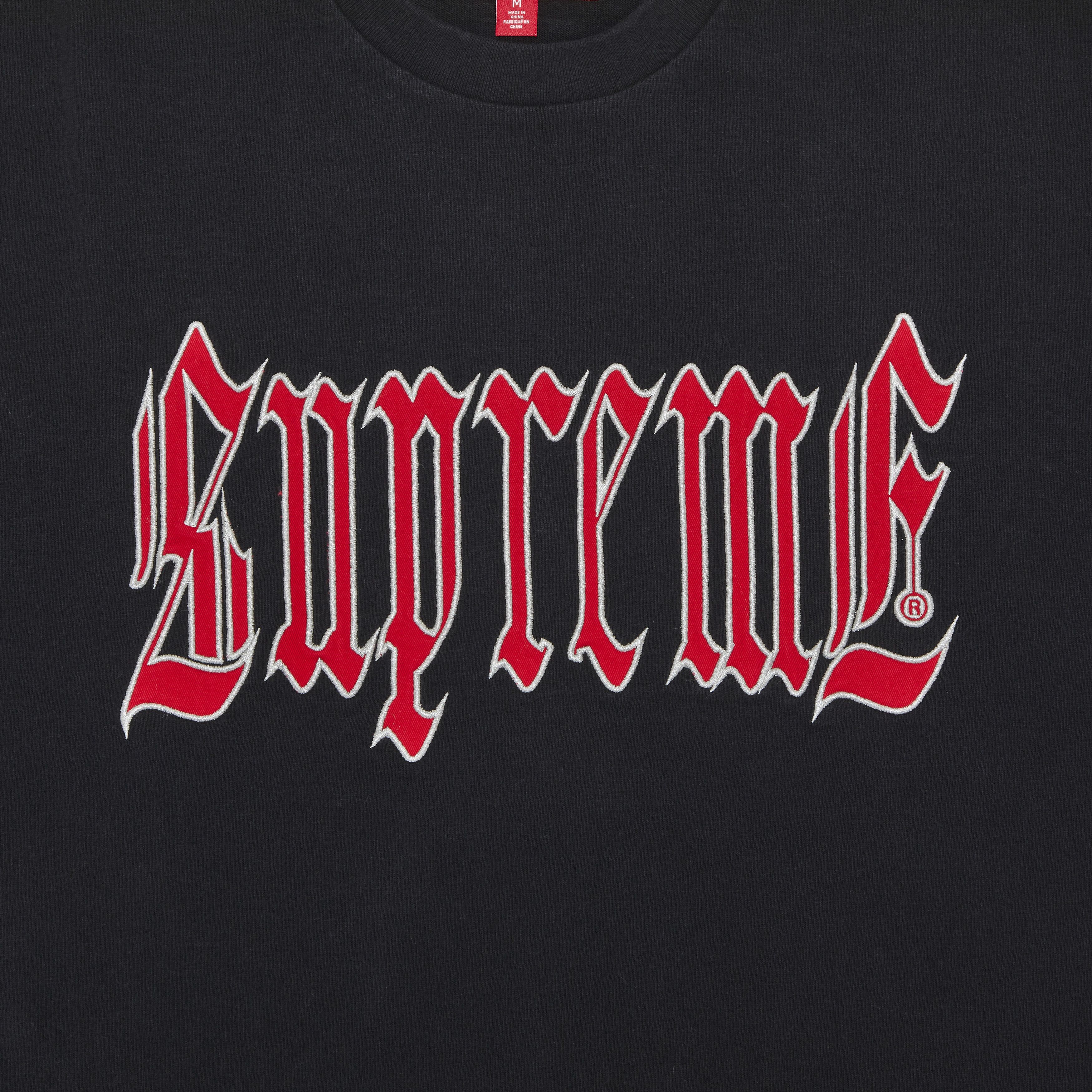 Buy Supreme Old English Short-Sleeve Top 'Black' - SS24KN76