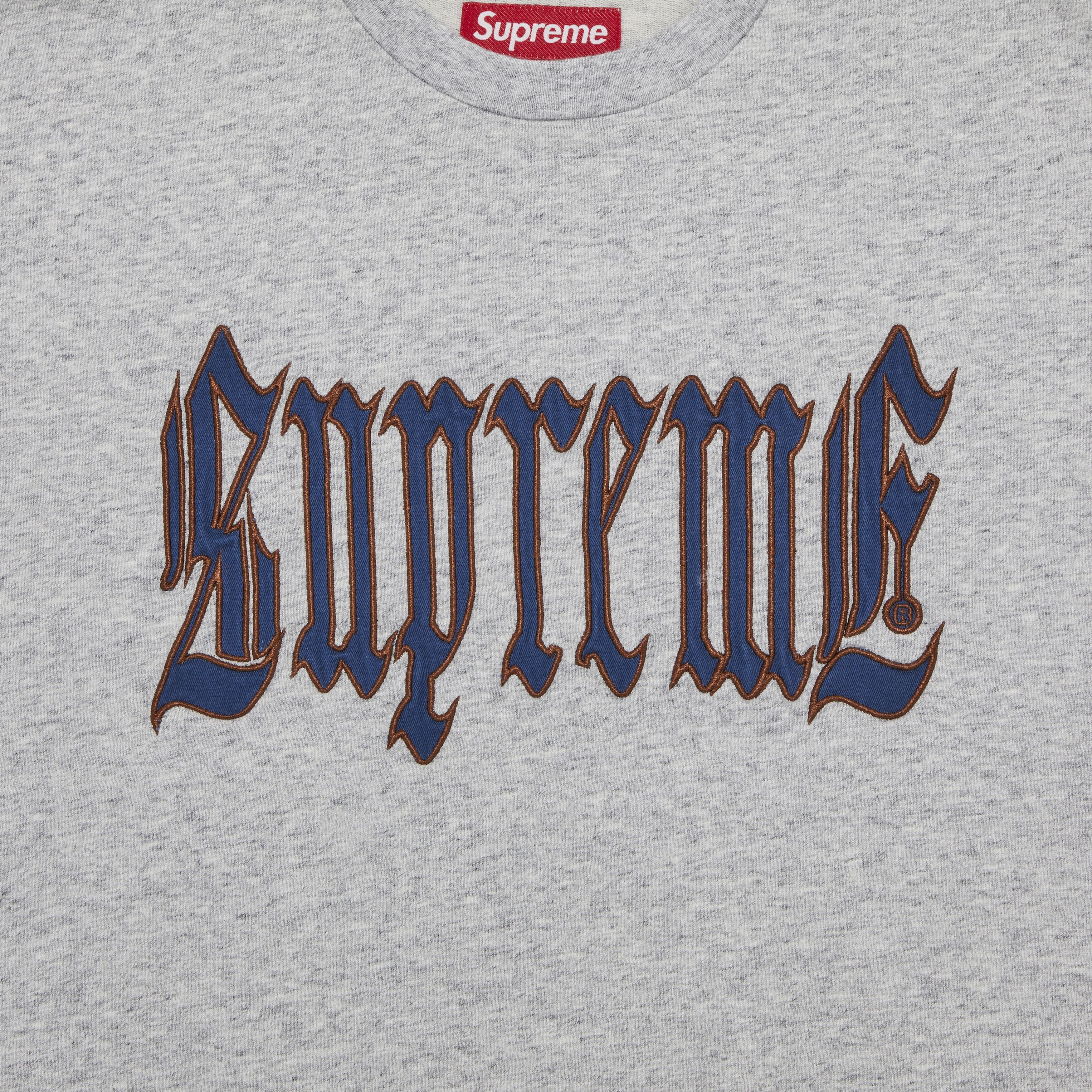Size xl Supreme Old English Short-Sleeve Top 'Heather Grey'