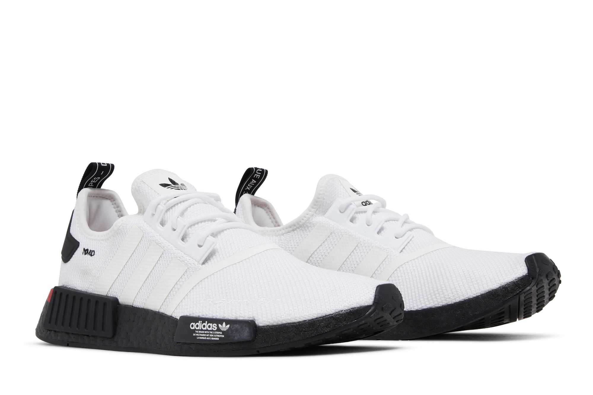 Adidas nmd r1 white core black sales