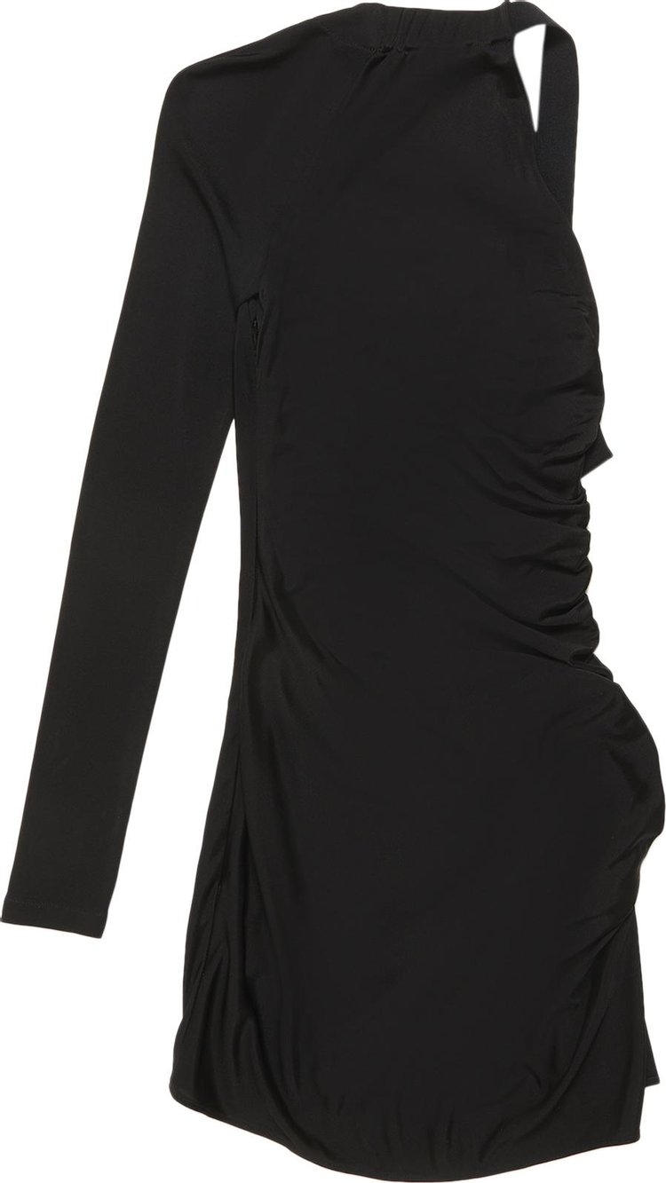 Dion Lee Utility Sleeve Gather Dress Black