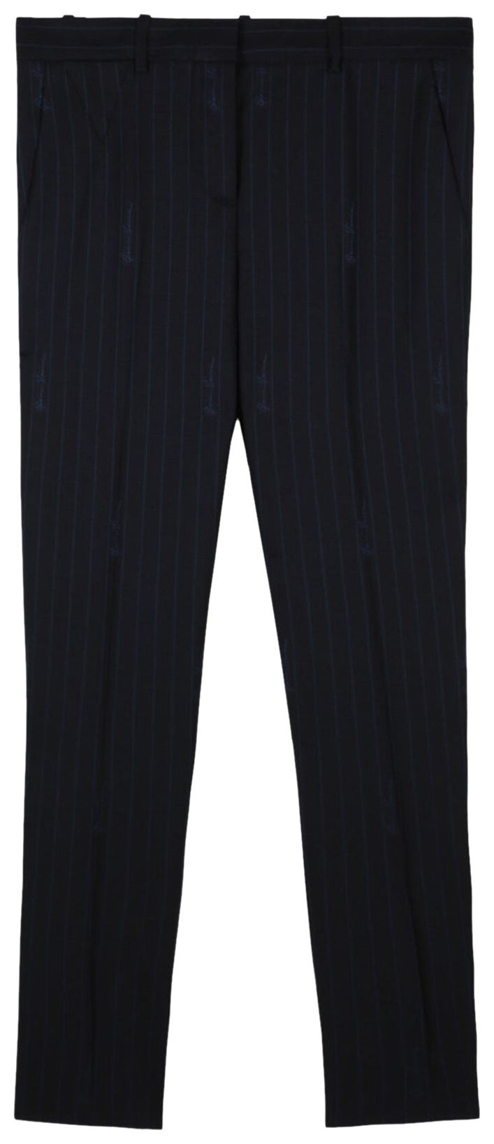 Versace Wool Blend Trousers Blue