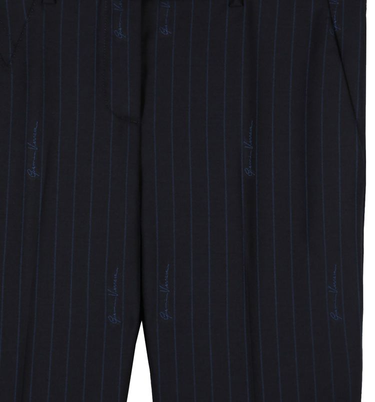 Versace Wool Blend Trousers Blue