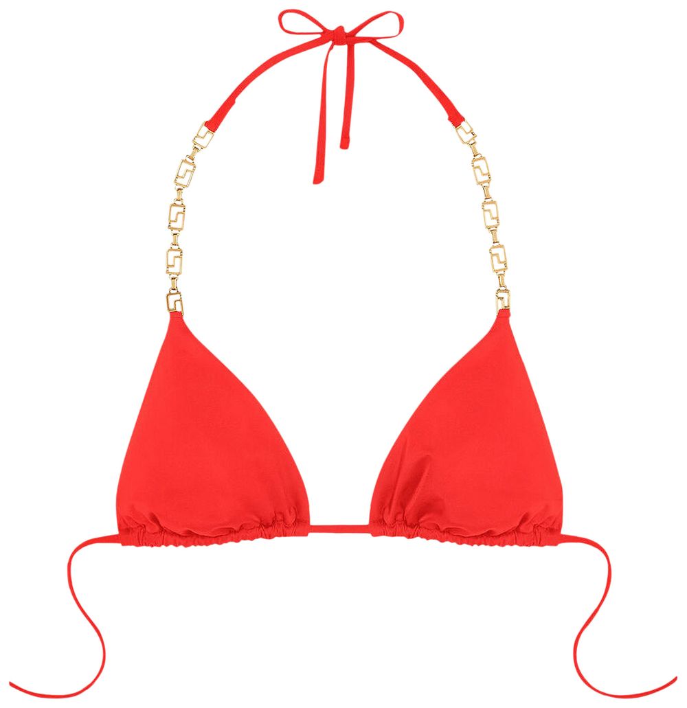 Buy Versace Greca Chain Bikini Top 'Red' - ABD0703 A23218 A1203 | GOAT
