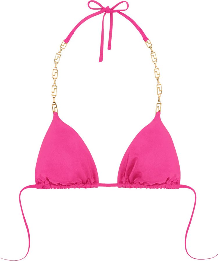 Versace Greca Hardware Bikini Top 'Pink'