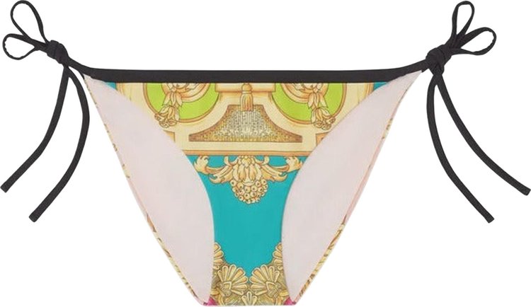 Versace Barocco Goddess Bikini Bottoms Multicolor