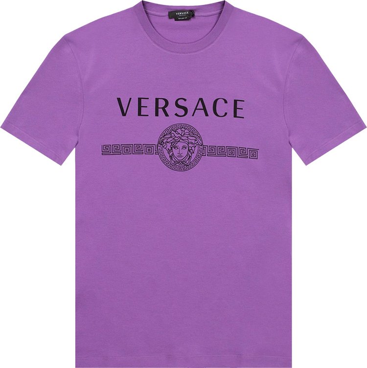 Versace Medusa Logo T Shirt Purple