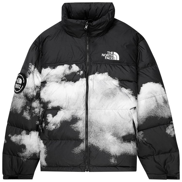 The North Face Printed 92 Retro Anniversary Nuptse Jacket Black