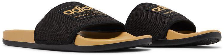 Adidas Adilette Comfort Slides Black Golden Beige
