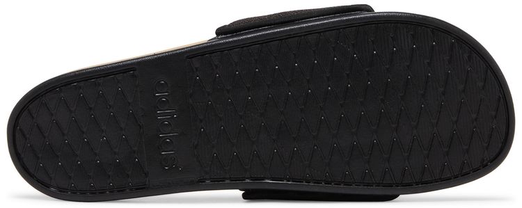 Adidas Adilette Comfort Slides Black Golden Beige