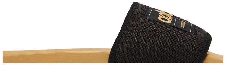 Adidas Adilette Comfort Slides Black Golden Beige