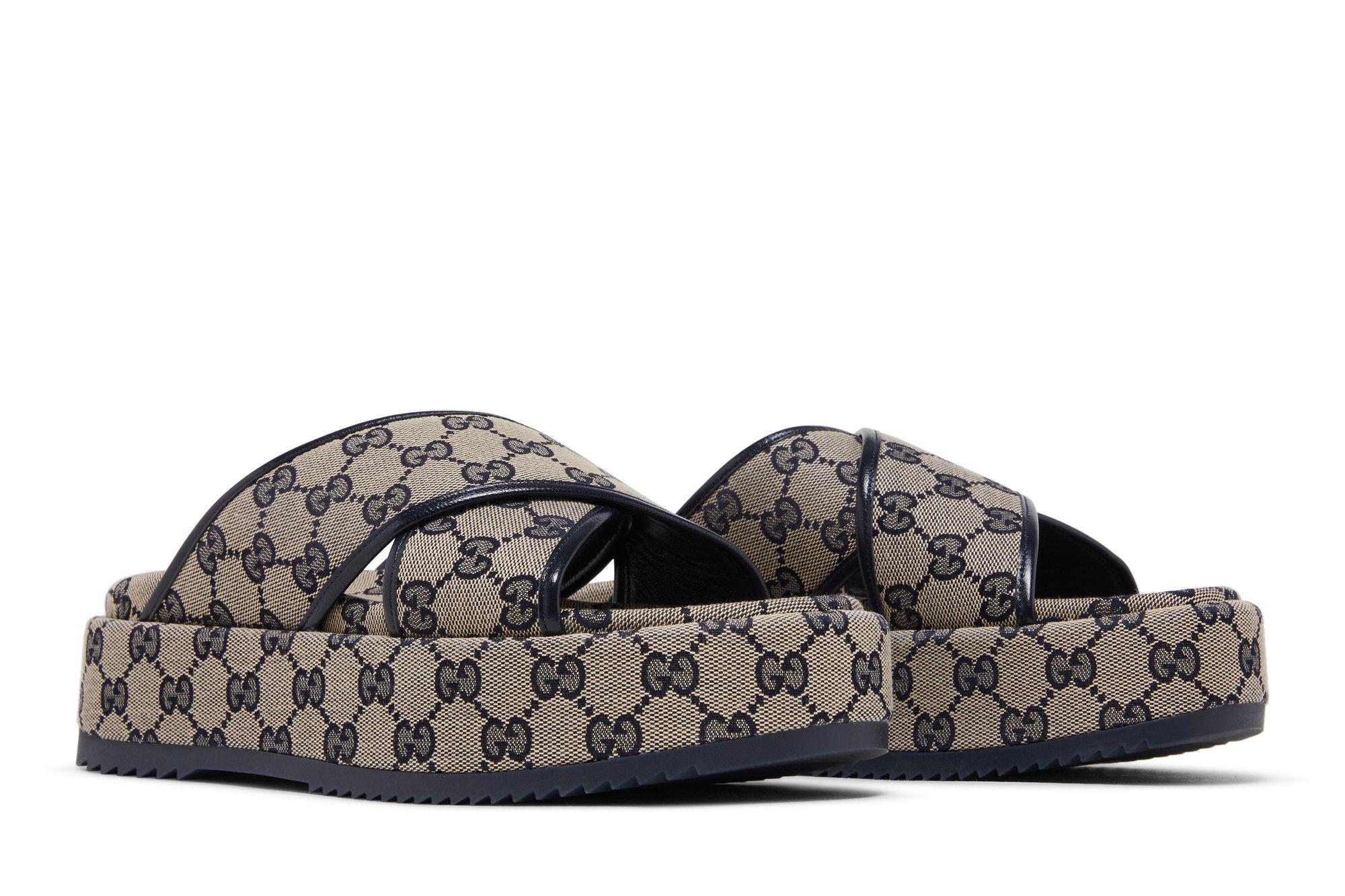 Buy Gucci Wmns GG Platform Slide Sandal GG Motif Beige Blue 692842 H6320 4061 GOAT CA