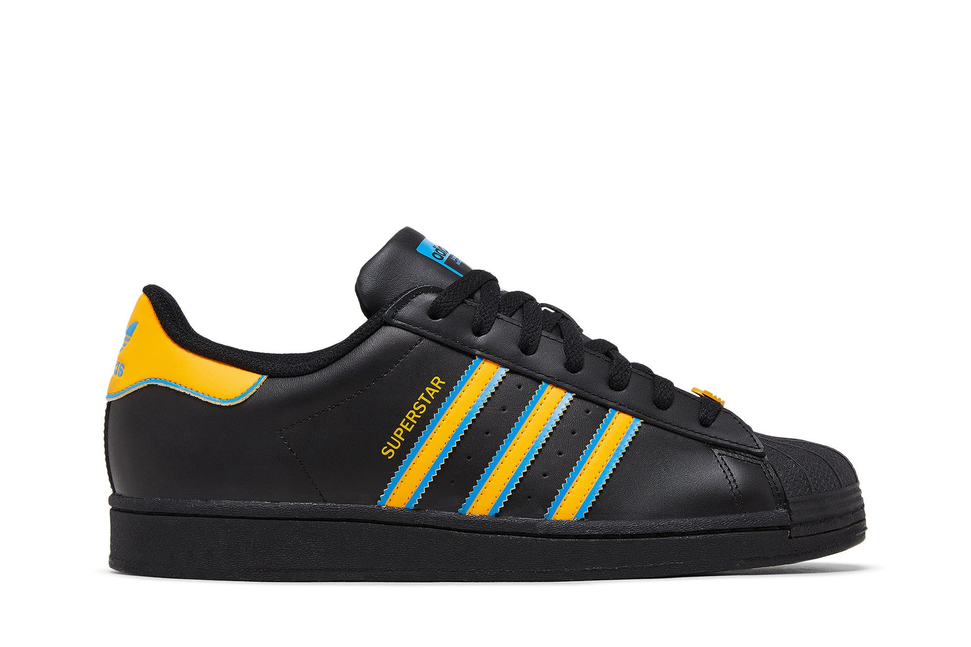 Adidas superstar blue and yellow cheap