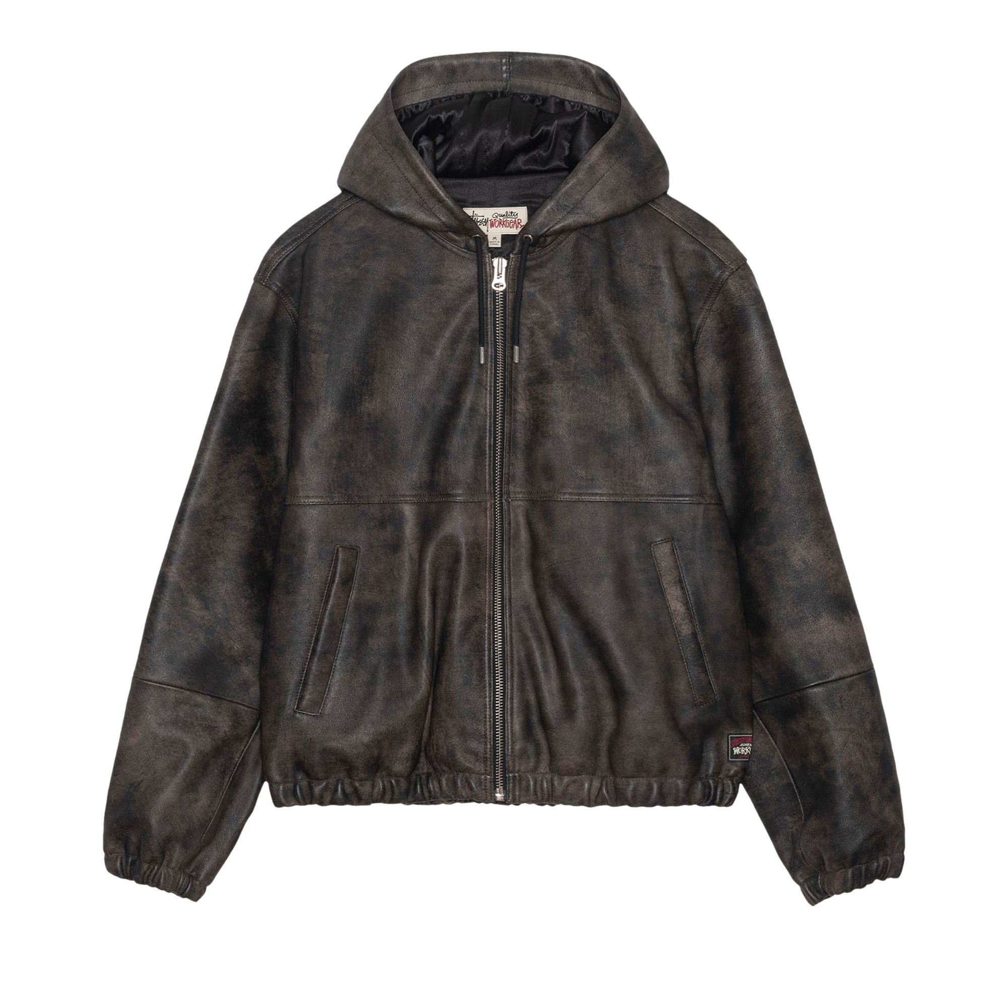 Garage Jacket Leather in black – Stüssy