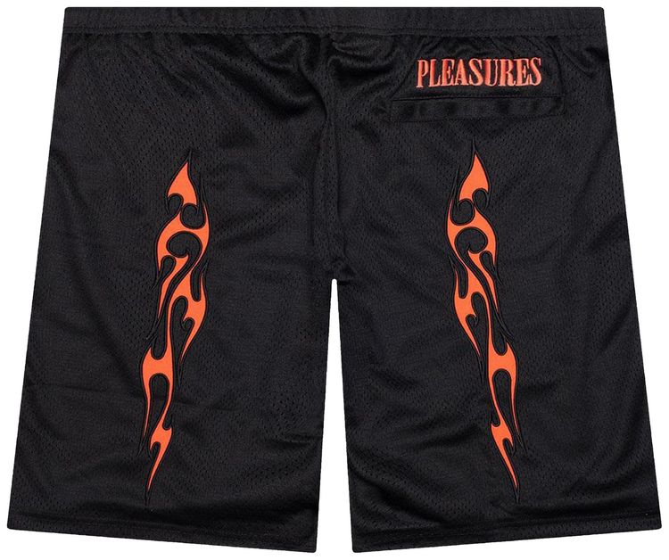 Pleasures Flame Mesh Shorts Black