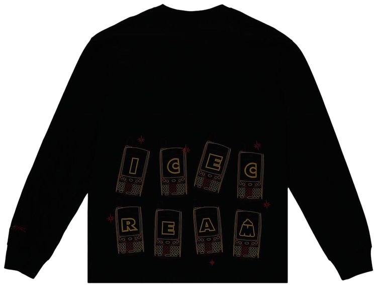 Icecream Call My Bluff Long Sleeve T Shirt Black