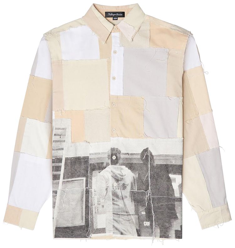 KidSuper Patchwork Shirt Natural