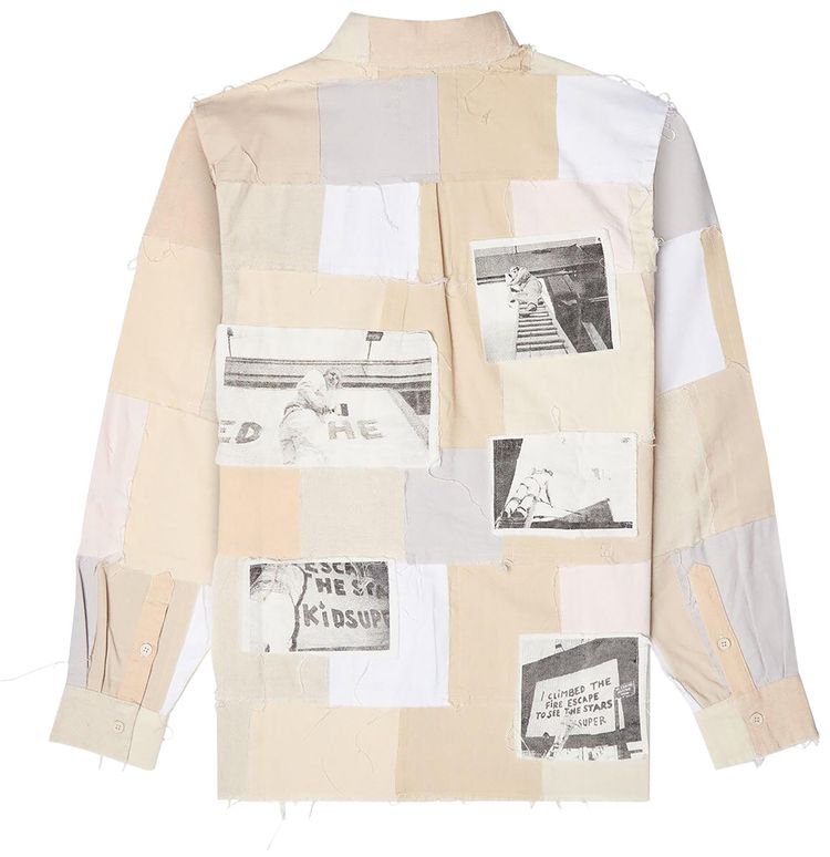 KidSuper Patchwork Shirt Natural
