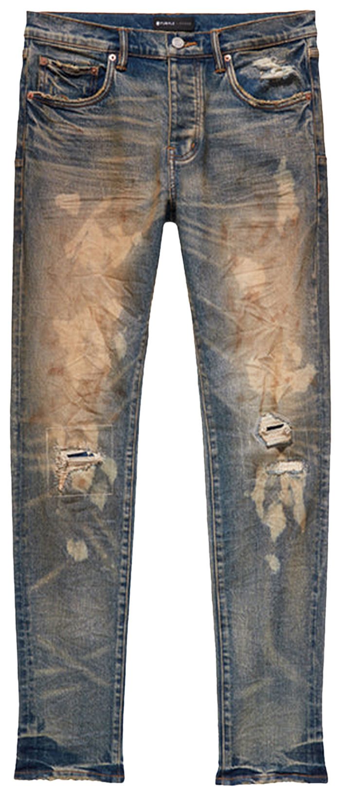 PURPLE BRAND Low Rise Skinny Jeans Blue