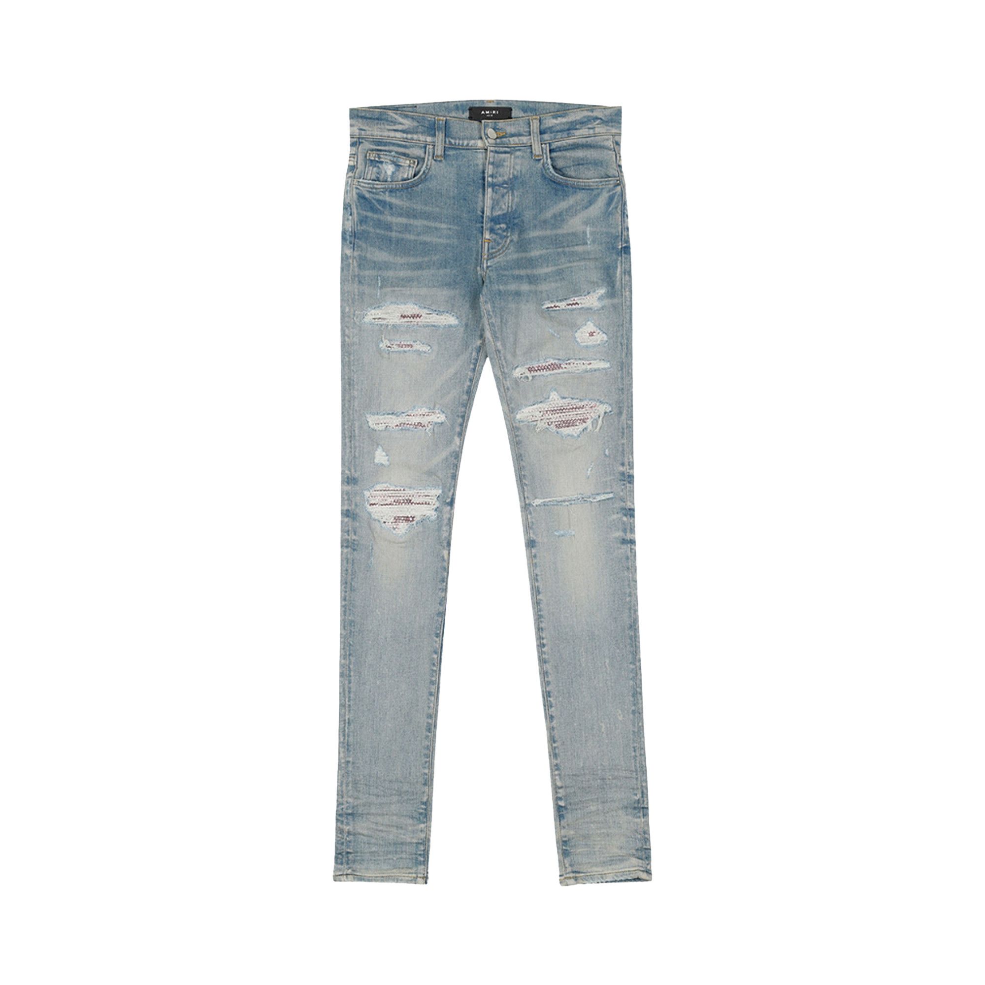 AMIRI アミリ Crystal Thrasher Jeans M Men's Amiri Crystal Thrasher Jeans Stretch Denim Processing