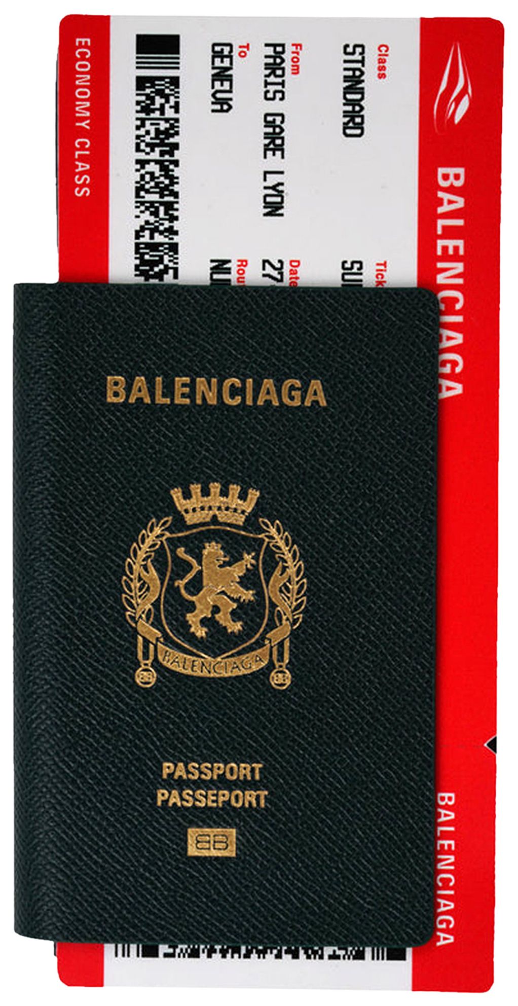 Balenciaga Men's Passport Wallet Blue