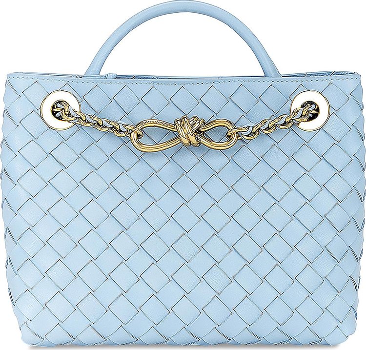 Bottega Veneta Small Andiamo With Chain Ice