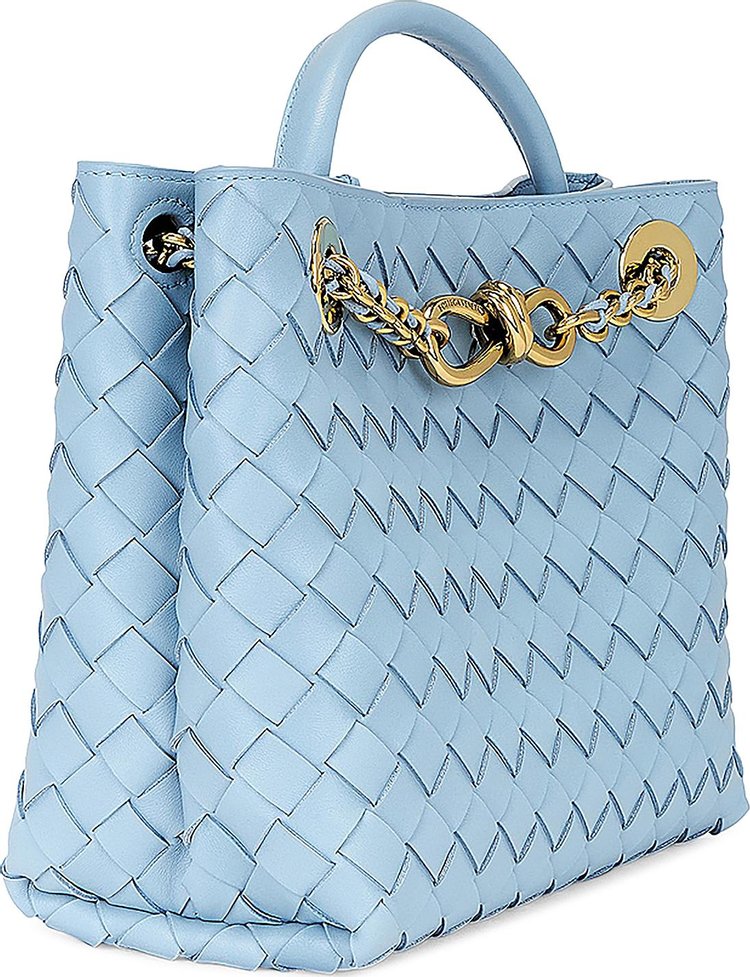 Bottega Veneta Small Andiamo With Chain Ice