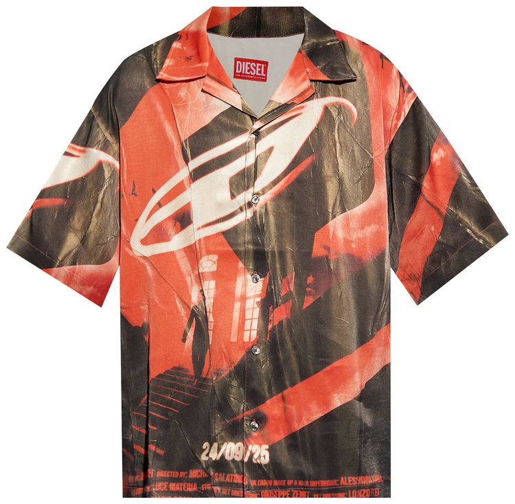 Diesel S Hockney Poster Shirt Deep Black