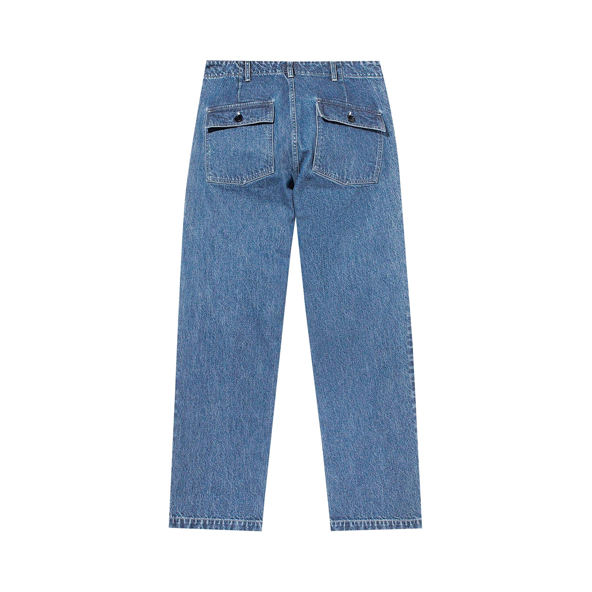 Buy Noah Denim Pleated Fatigue Pants 'Indigo' - P100SS24 INDI | GOAT