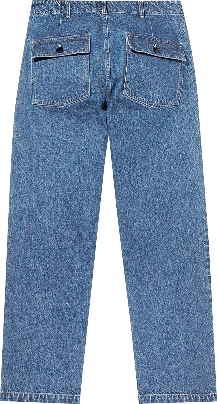 Noah Denim Pleated Fatigue Pants Indigo