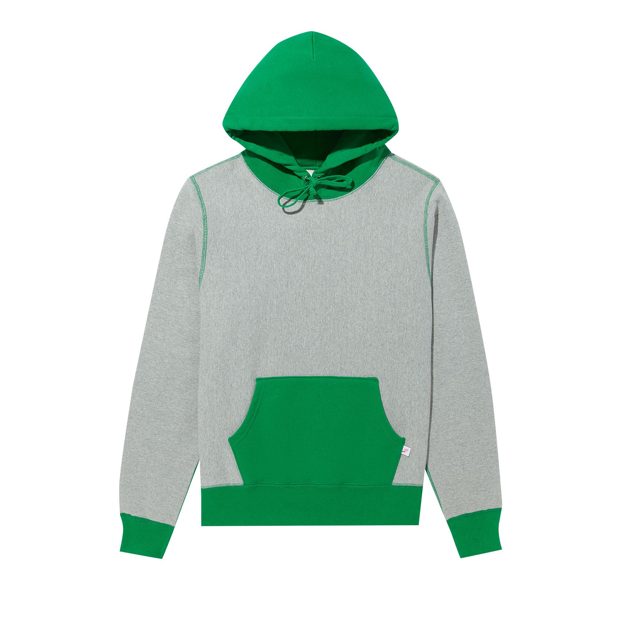 Buy Noah Color Block Hoodie 'Heather Grey/Kelly Green