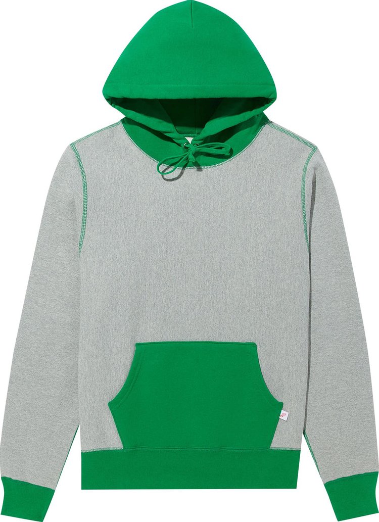 Noah Color Block Hoodie 'Heather Grey/Kelly Green'