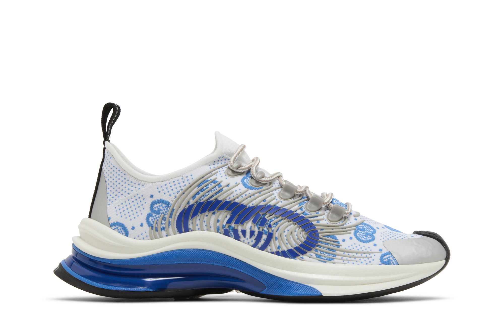 Size 4.5 Gucci Wmns Run Sneaker White Blue