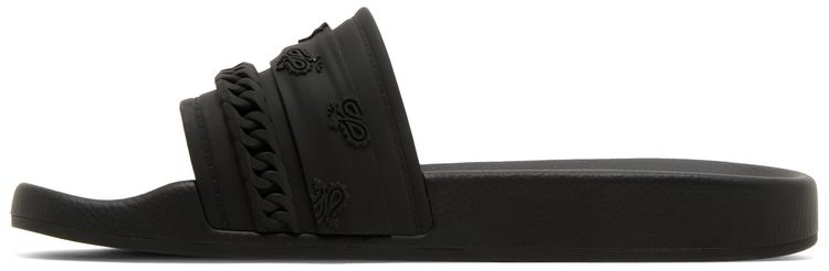 Amiri Bandana Chain Pool Slide Black Paisley